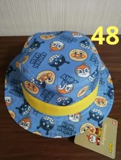 未使用　アンパンマン ベビー帽子 日焼け防止　UVカット　ハット 48cm