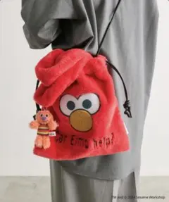 【ear×SESAME STREET】コラボ巾着 2wayショルダーバッグ