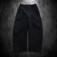 90s poly×rayon 3tuck stripe wide slacks - メルカリ