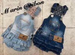 ❤︎韓国・犬服ダメージジャンパースカート❤︎ C024