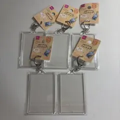 DAISO ダイソー 写真が入れられるフォトキーホルダー 5個セットのサムネイル