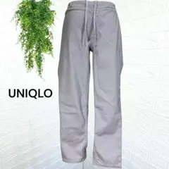 2767【ユニクロ】美品 ウルトラストレッチクロップドレギンスパンツ グレー M