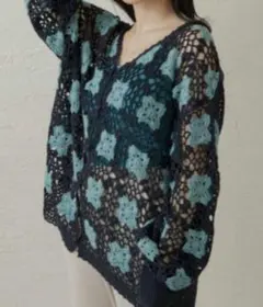 新品 Kastane カスタネ2WAY 鍵編みカーディガン