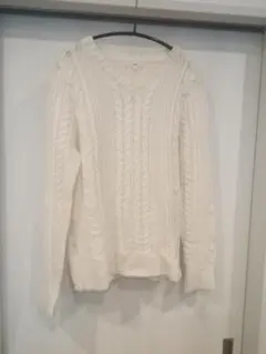 imp　Vネック　ニット　セーター　アイボリー　きれい目系♪