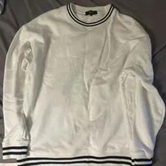 beams ホワイト クルーネック トレーナー