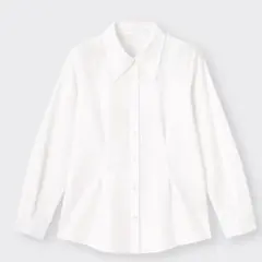 ポイントカラータックシャツ　gu シャツ　長袖