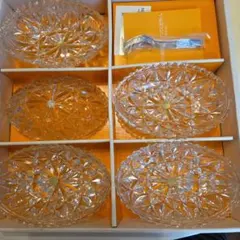 HOYA GLASS クリスタルガラス 小判鉢 5枚セットのサムネイル