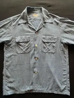 50's Ensenada ブルー×ホワイト グラフチェックシャツ