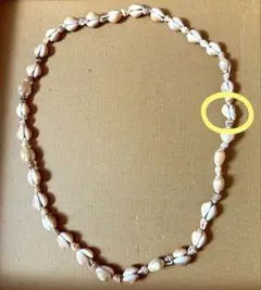 貝殻編みのネックレス