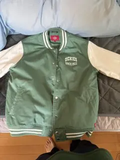 DICKIES スタジャン 緑色/白色