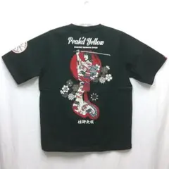 ピークドイエロー半袖T PYT-247 姐御無双 ブラック 44(XL) 刀のサムネイル