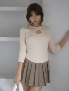 トップス andmary Dada ribbon tops pink beige andmary Dada ribbon tops pink beige - メルカリ