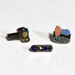 工具 企業ロゴ 数字 カラフル ヴィンテージ ピンズ 3点セット