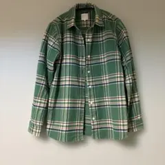 THE NORTH FACE グリーンチェック長袖シャツ