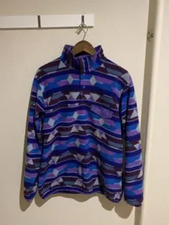 Patagonia フリース ハーフジップ 紫系 幾何学模様