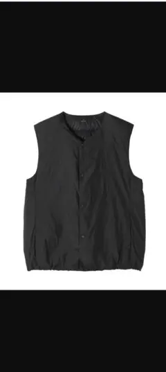 無印良品　軽量ダウンポケッタブル　ノーカラーベスト　メンズM