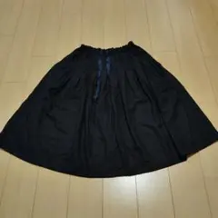お値下げしました！新品未使用　SO　エスオー　黒のフレアスカート ウエストゴム