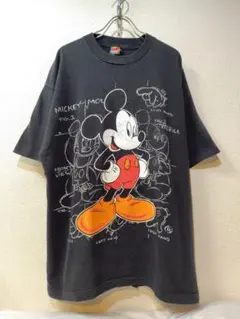 ディズニー アナハイム ミッキーマウス Tシャツ Lサイズ ブラック 