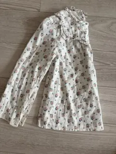 BONTON 花柄フリル長袖シャツ 8y ※着画あり