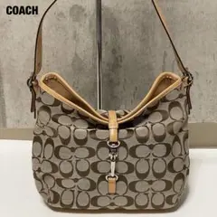 コーチ ショルダーバッグ クリップホーボー シグネチャー 6845 キャンバス