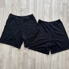 AIRism ブラック キュロットペチパンツ Sサイズ