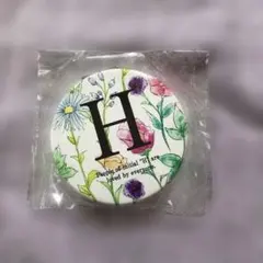 花柄イニシャル「H」ミラー