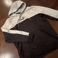 PUMA フード付きパーカー US L グレー/ブラック