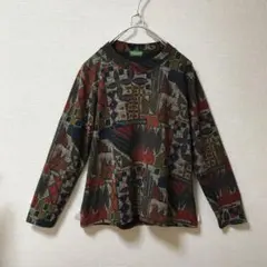 【SPECIAL REQUEST 】幾何学模様 長袖カットソー　サイズM-L