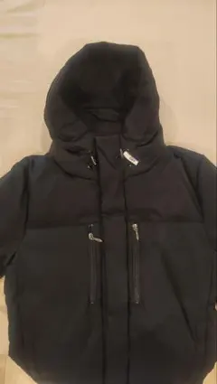 黒いダウンコート フード付き　 MICHEL KLEIN ミッシェルクラン