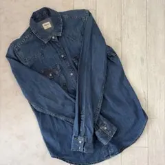 GAP デニムシャツ　ダンガリーシャツ インディゴ　長袖　Sサイズ
