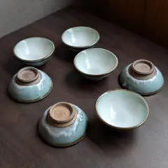 江戸時代 古伊万里 青磁 鎬 楕円 小皿 5客 豆皿 手塩皿 珍味皿 - メルカリ