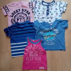 【タイムセール】ベビー　80サイズ　タンクトップ　Tシャツ　5枚セット