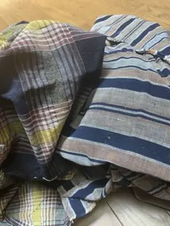 未使用 茶道具 吉野間道 グリーン 座布団 5客 手作り茶席用 布草履 4