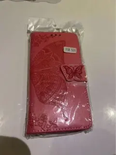 GALAXY S10 ピンク 蝶エンボス 手帳型ケース