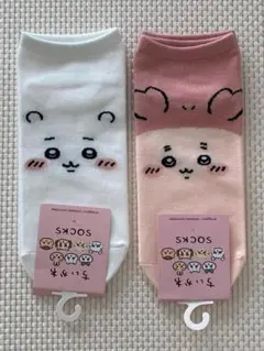 ちいかわ スニーカー丈 ソックス 古本屋フェイス カニちゃん 靴下 レディース