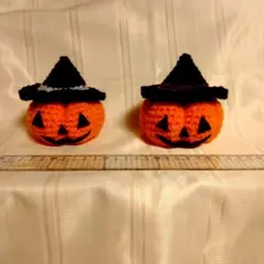 ハロウィンあみぐるみ☆黒うさぎ☆かぼちゃのお化け - メルカリ