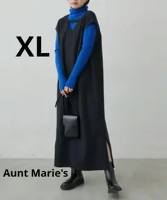 アントマリーズ　キーネックロングベストワンピース　2WAY　XL　ブラック