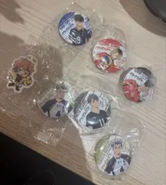 ハイキュー　びっくらポン　くら寿司 缶バッジ6個セット　めじるしアクセサリー