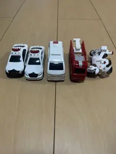 ハッピーセット　ミニカー 5台セット 救急車 消防車 バイク　まとめ売り