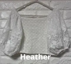 Heather オフショルダー レース トップス ホワイトのサムネイル