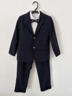 B:MING by BEAMS スーツ 120 ネイビー 長ズボン 蝶ネクタイ