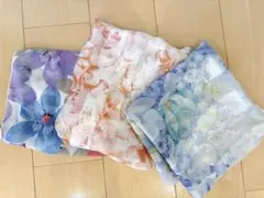 ムーンバット　大判　スカーフ　3枚　まとめ売り　シルク