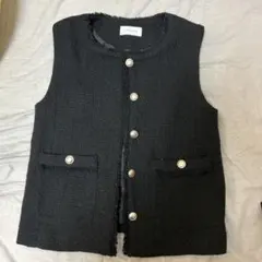 GLOBAL WORK ブラックノースリーブベスト