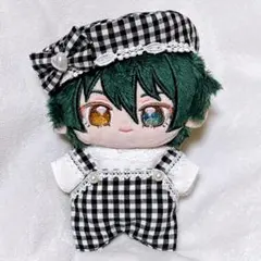 【お試し価格】いつぬい ぬい服 サロペット 黒・ギンガムチェック ②