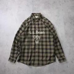 L.L.Bean ネルシャツ M チェック アースカラー