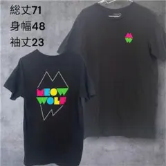 海外古着WOLF ウルフ　プリントTシャツ ブラック　Mサイズ
