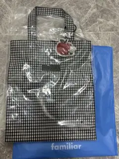 新品未使用 ファミリア 縦型 トートバッグ⭐︎ギンガムチェック