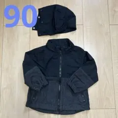 フード取り外し可能　ブラック　ジャケット