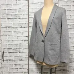 INDIVI インディヴィ テーラードジャケット 1つボタン グレー 05サイズ