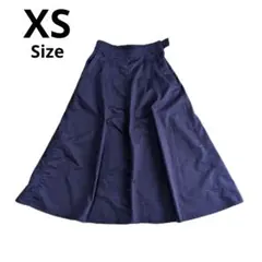 ネイビー 紺色 紫寄りフレアスカート ユニクロ UNIQLO XS